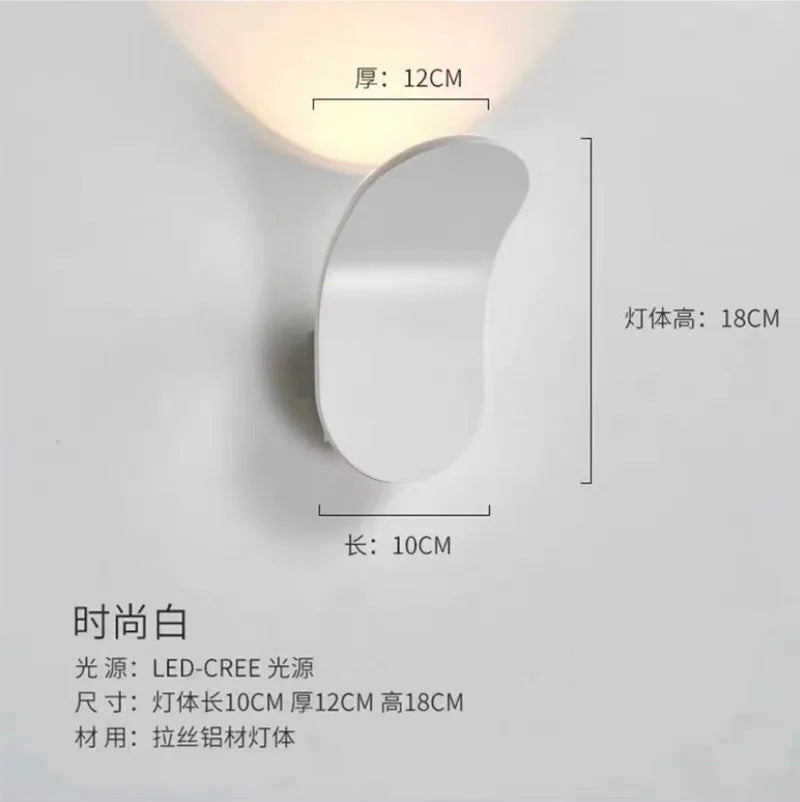 Lámpara de pared montada en el baño, luz Led COB de lectura de cabecera ajustable, moderna, de lujo, para interior de Hotel, habitación, dormitorio