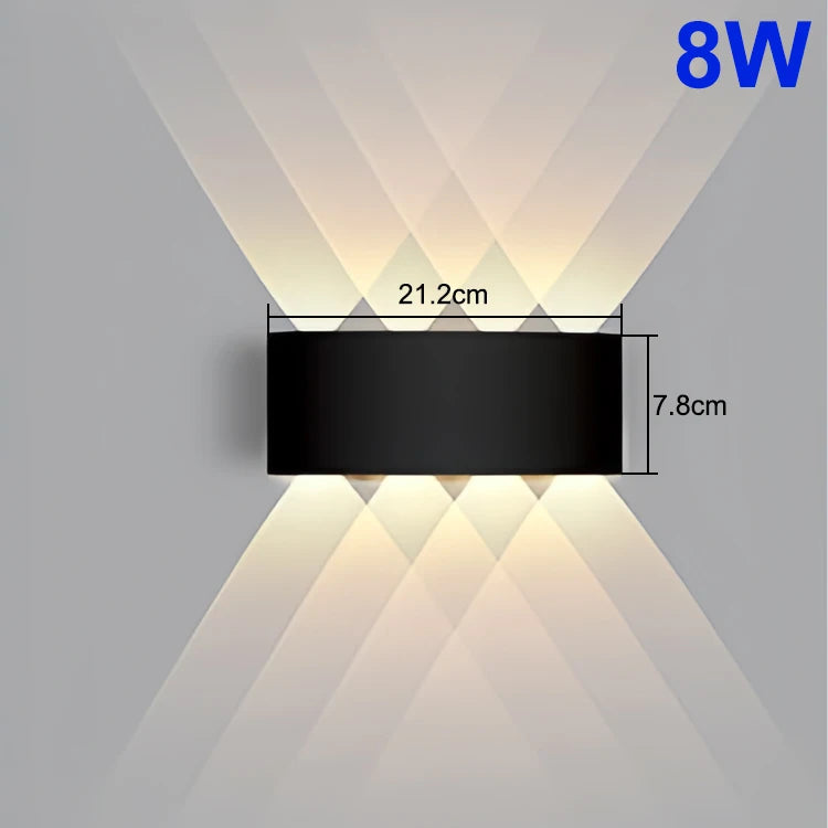 Lámpara de pared LED para interior arriba y abajo, luz de pared Interior para dormitorio, sala de estar, pasillo, iluminación exterior, decoración del hogar