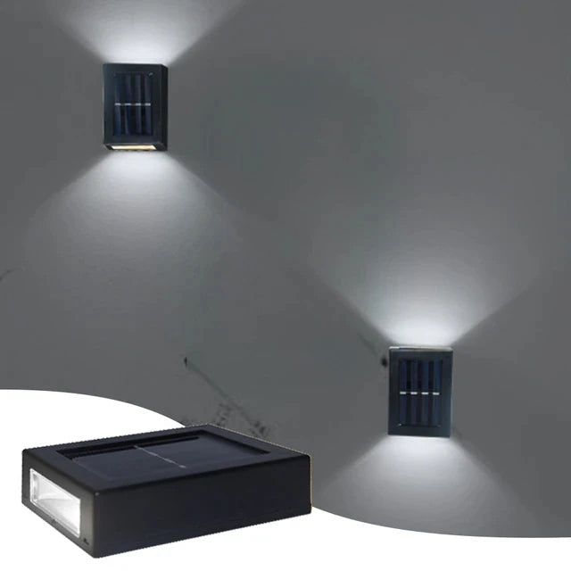 Luz Solar LED para exteriores, lámpara Solar impermeable de pared, iluminación arriba y abajo, decoración de valla para escaleras y jardín, lámpara alimentada por luz Solar