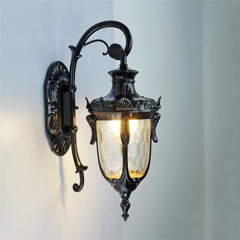 Lámpara de pared para exteriores europea, luz Exterior Retro de estilo americano, luces de jardín O impermeables