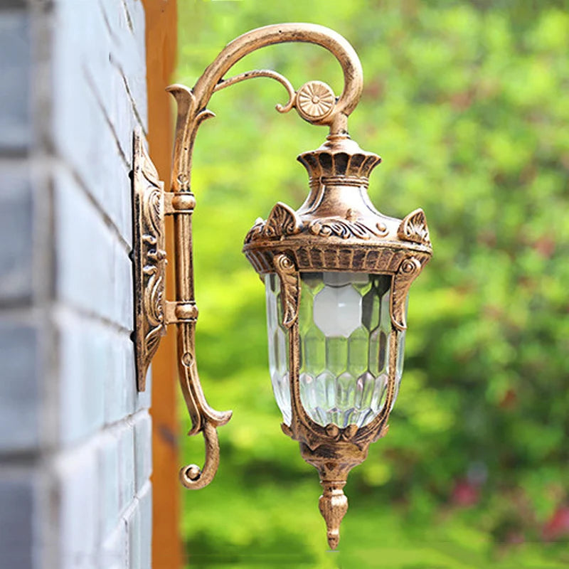 Lámpara de pared para exteriores europea, luz Exterior Retro de estilo americano, luces de jardín O impermeables