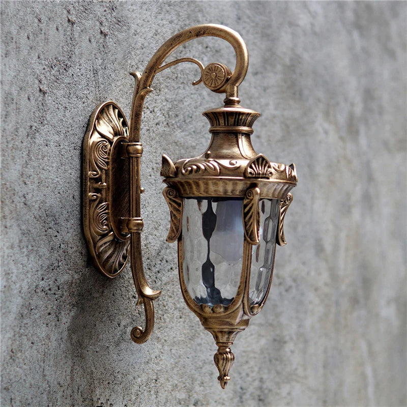 Lámpara de pared para exteriores europea, luz Exterior Retro de estilo americano, luces de jardín O impermeables