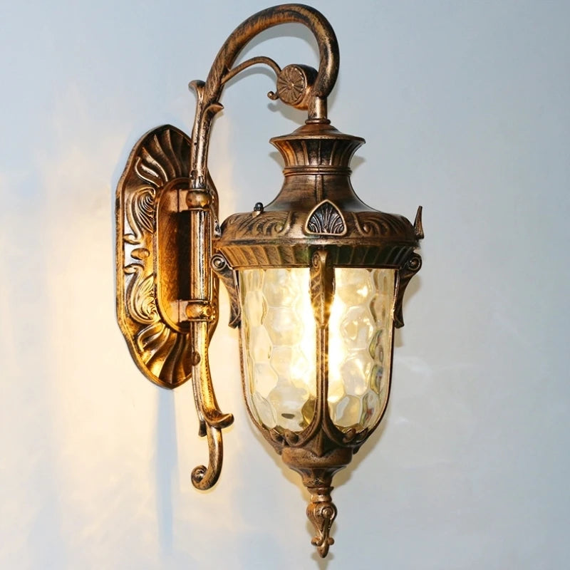 Lámpara de pared para exteriores europea, luz Exterior Retro de estilo americano, luces de jardín O impermeables