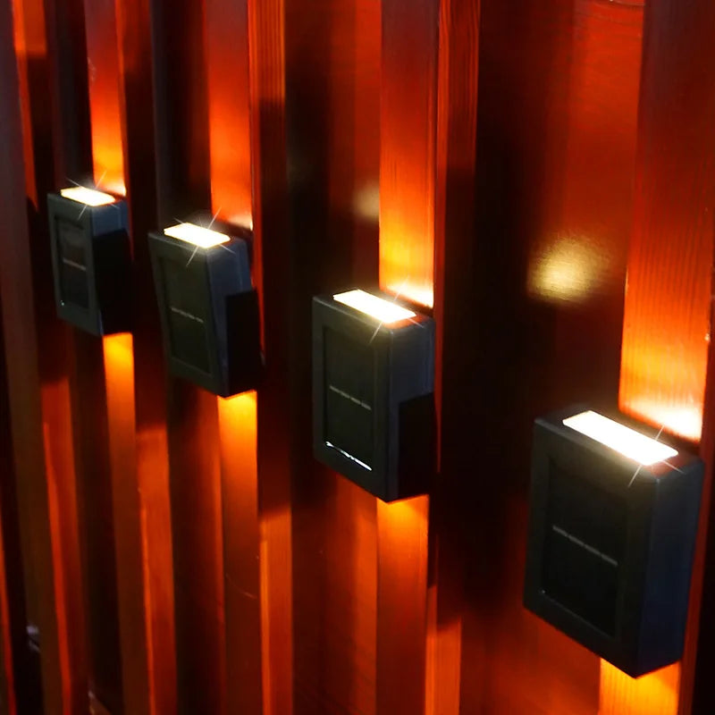 Luz Solar LED para exteriores, lámpara Solar impermeable de pared, iluminación arriba y abajo, decoración de valla para escaleras y jardín, lámpara alimentada por luz Solar