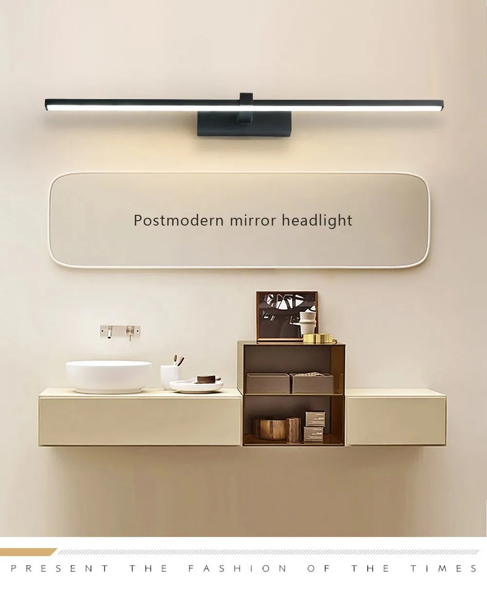 Luces Led para espejo, lámparas de pared, recarga de luz de pared para baño, lámpara plana LED, lámpara de pared interior moderna, iluminación para baño, maquillaje