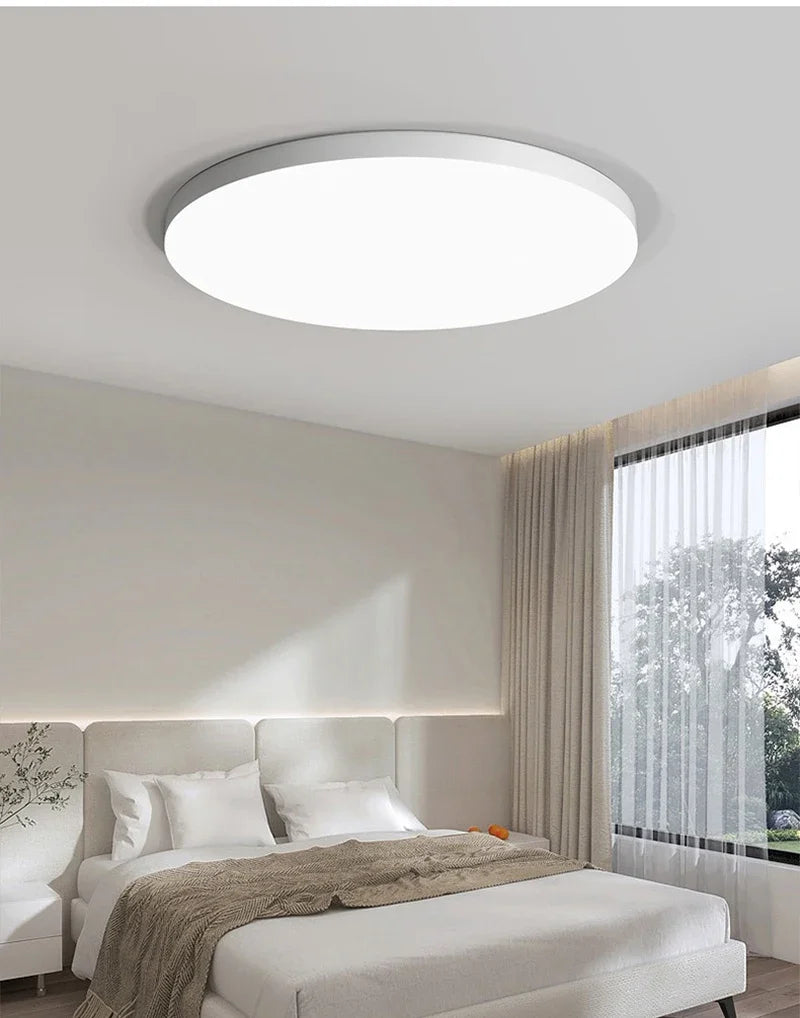 Luz de techo LED impermeable para baño, luz Circular Simple de tres pruebas, accesorio de iluminación para el hogar, sala de estar, dormitorio, pasillo, porche