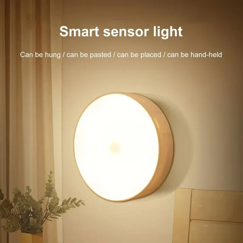 Luces LED inteligentes con Sensor de cuerpo humano, iluminación automática de emergencia, carga USB, succión magnética inalámbrica, luces LED para gabinete