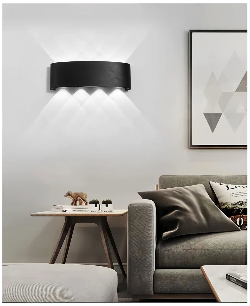 Lámpara de pared LED 4/6/8/10, lámparas de pared para exteriores, iluminación arriba y abajo para decoración de habitaciones interiores, iluminación de jardín, farolas