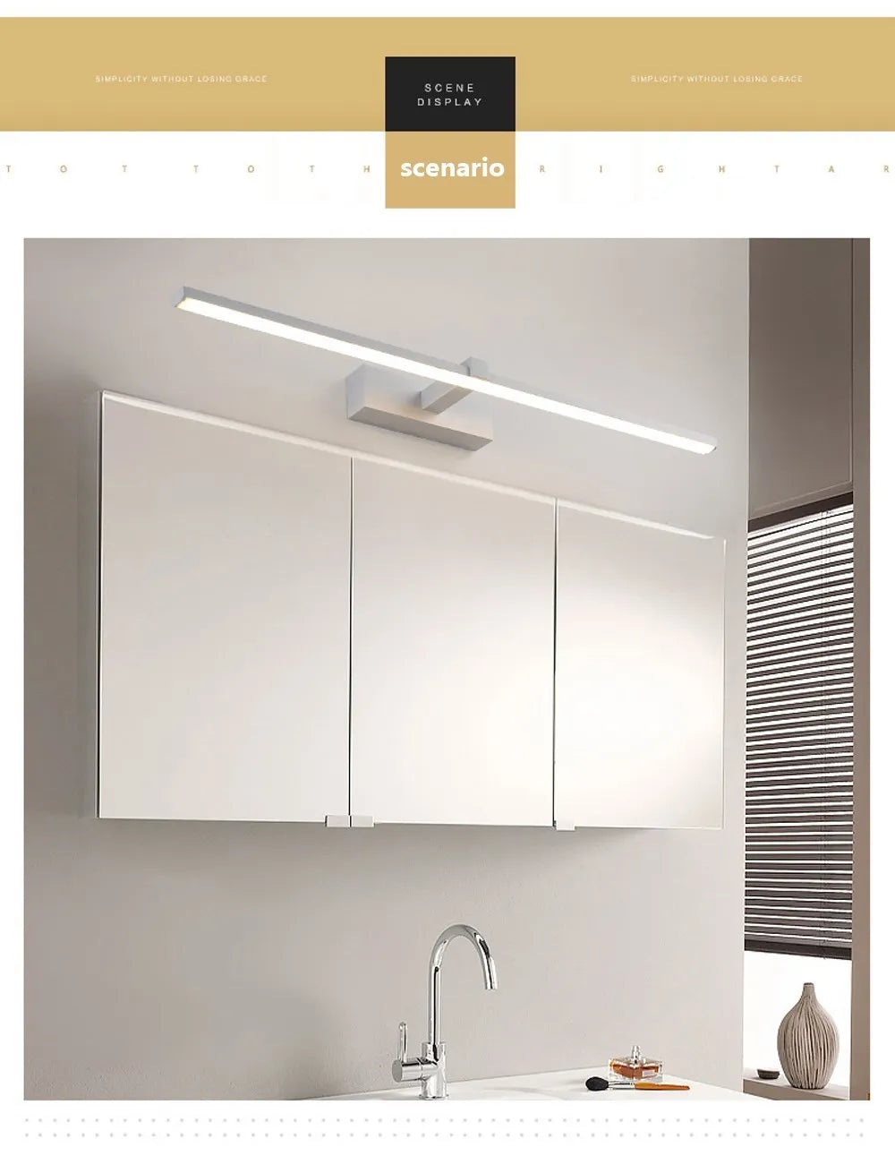Luces Led para espejo, lámparas de pared, recarga de luz de pared para baño, lámpara plana LED, lámpara de pared interior moderna, iluminación para baño, maquillaje