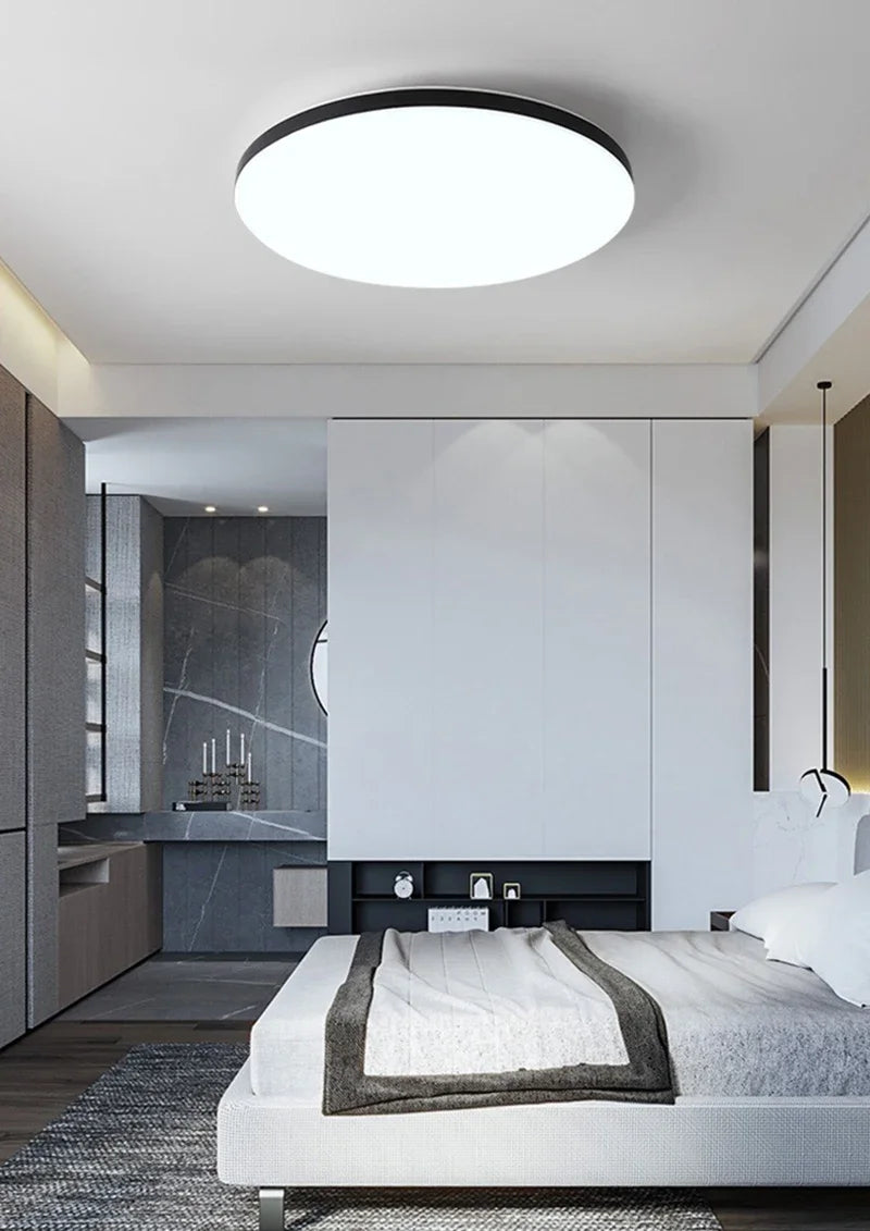 Luz de techo LED impermeable para baño, luz Circular Simple de tres pruebas, accesorio de iluminación para el hogar, sala de estar, dormitorio, pasillo, porche