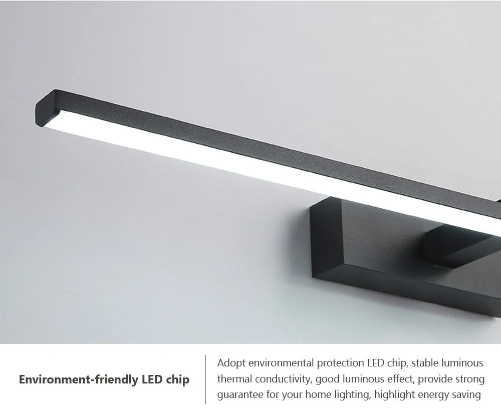 Luces Led para espejo, lámparas de pared, recarga de luz de pared para baño, lámpara plana LED, lámpara de pared interior moderna, iluminación para baño, maquillaje