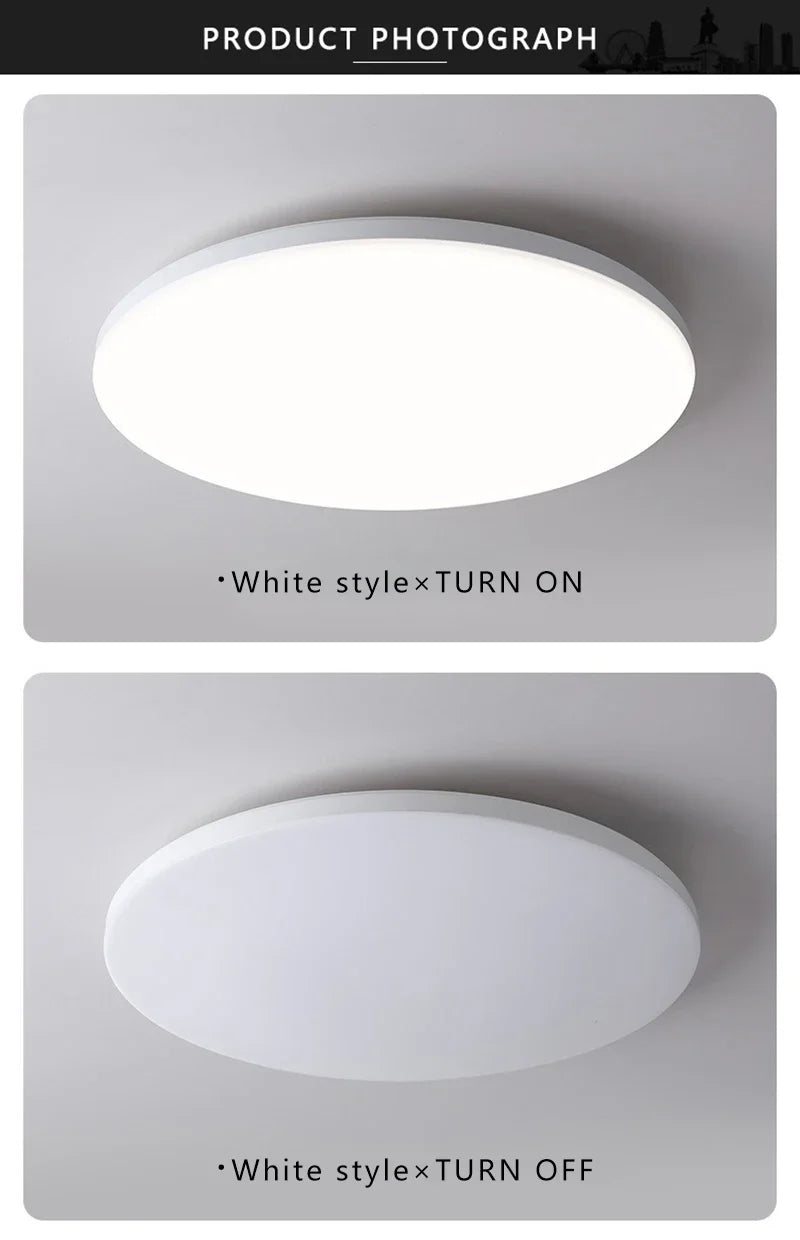 Luz de techo LED impermeable para baño, luz Circular Simple de tres pruebas, accesorio de iluminación para el hogar, sala de estar, dormitorio, pasillo, porche