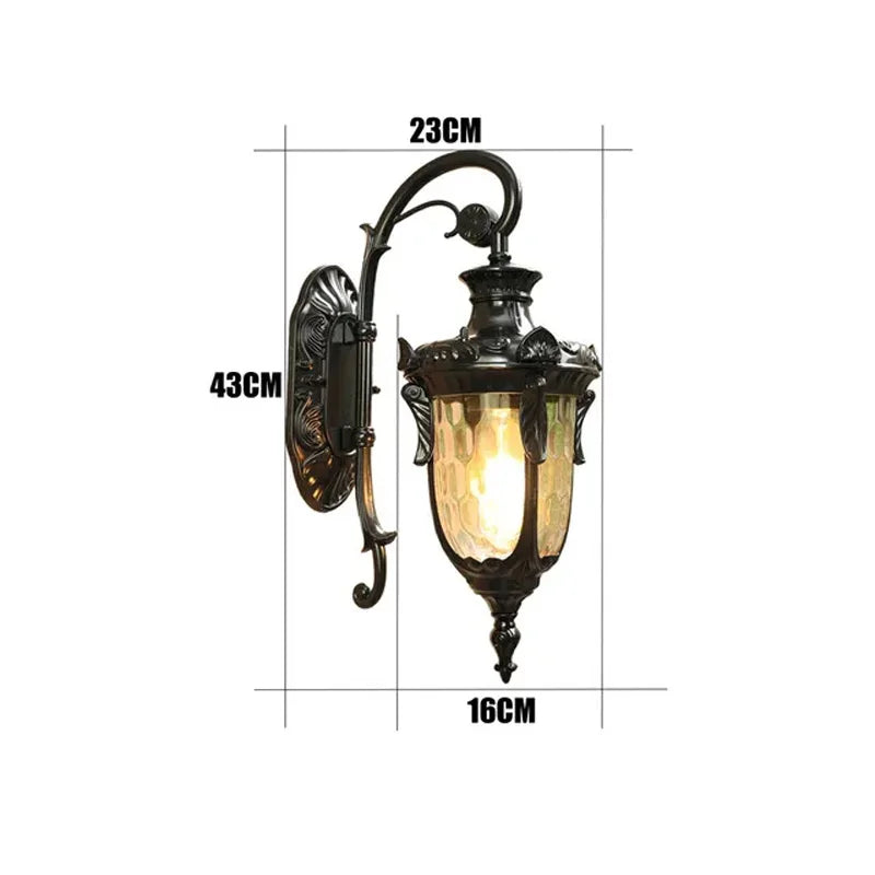 Lámpara de pared para exteriores europea, luz Exterior Retro de estilo americano, luces de jardín O impermeables