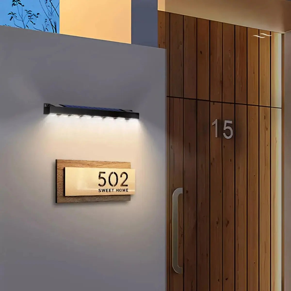 Lámpara de pared con energía Solar 4/8LED, lámpara de jardín impermeable para exteriores, balcón, escalera, valla, iluminación decorativa atmosférica