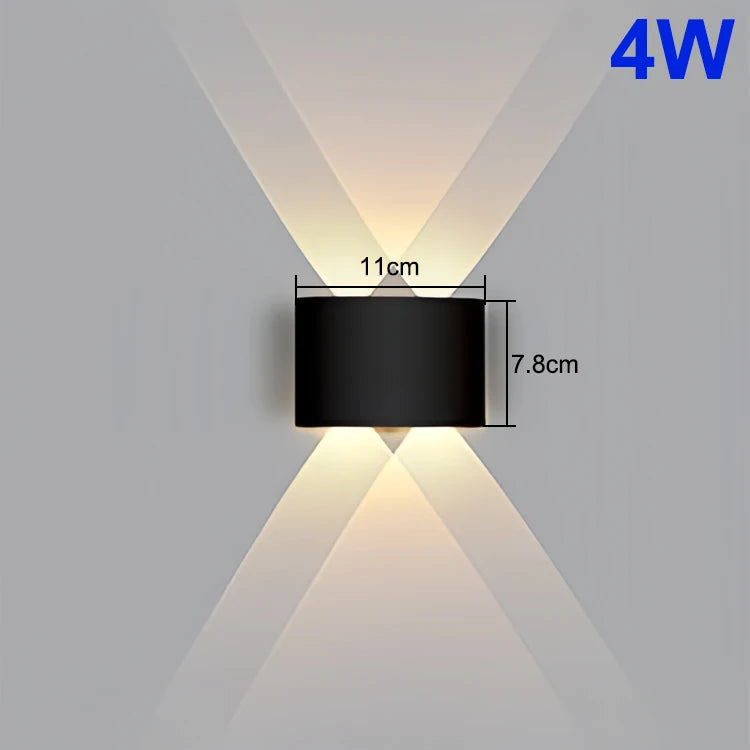 Lámpara de pared LED 4/6/8/10, lámparas de pared para exteriores, iluminación arriba y abajo para decoración de habitaciones interiores, iluminación de jardín, farolas