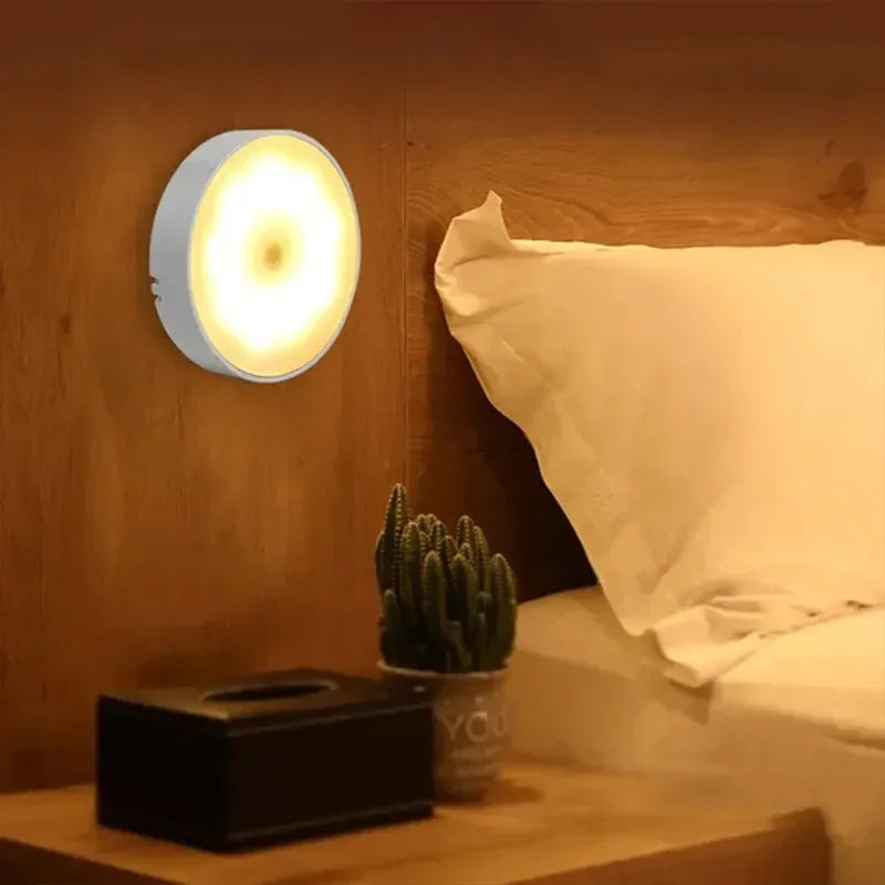 Luces LED inteligentes con Sensor de cuerpo humano, iluminación automática de emergencia, carga USB, succión magnética inalámbrica, luces LED para gabinete