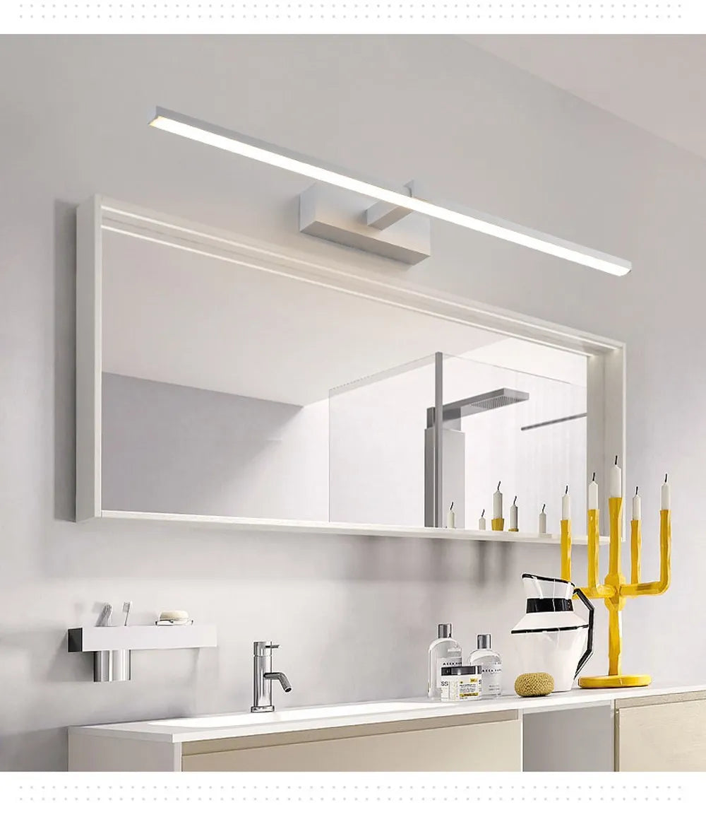 Luces Led para espejo, lámparas de pared, recarga de luz de pared para baño, lámpara plana LED, lámpara de pared interior moderna, iluminación para baño, maquillaje