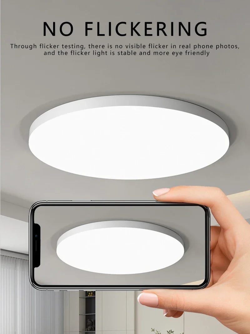 Luz de techo LED impermeable para baño, luz Circular Simple de tres pruebas, accesorio de iluminación para el hogar, sala de estar, dormitorio, pasillo, porche