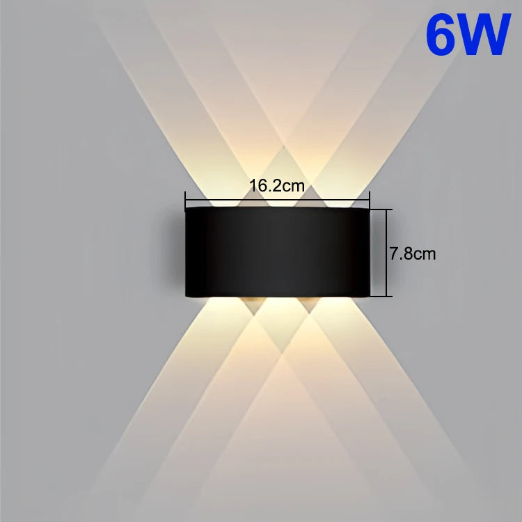 Lámpara de pared LED para interior arriba y abajo, luz de pared Interior para dormitorio, sala de estar, pasillo, iluminación exterior, decoración del hogar