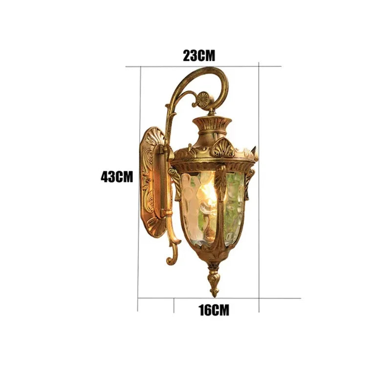 Lámpara de pared para exteriores europea, luz Exterior Retro de estilo americano, luces de jardín O impermeables