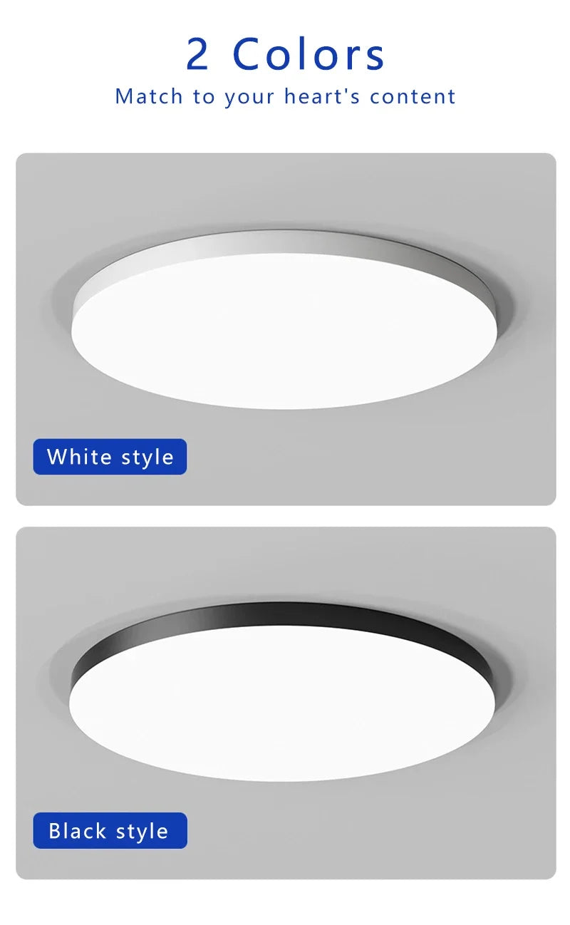 Luz de techo LED impermeable para baño, luz Circular Simple de tres pruebas, accesorio de iluminación para el hogar, sala de estar, dormitorio, pasillo, porche