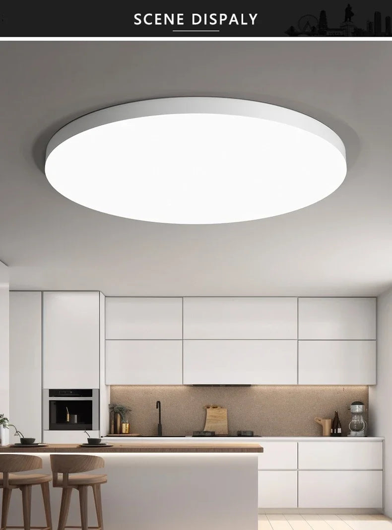 Luz de techo LED impermeable para baño, luz Circular Simple de tres pruebas, accesorio de iluminación para el hogar, sala de estar, dormitorio, pasillo, porche