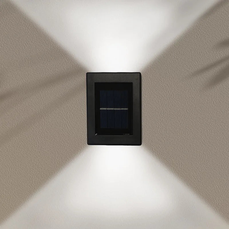 Luz Solar LED para exteriores, lámpara Solar impermeable de pared, iluminación arriba y abajo, decoración de valla para escaleras y jardín, lámpara alimentada por luz Solar