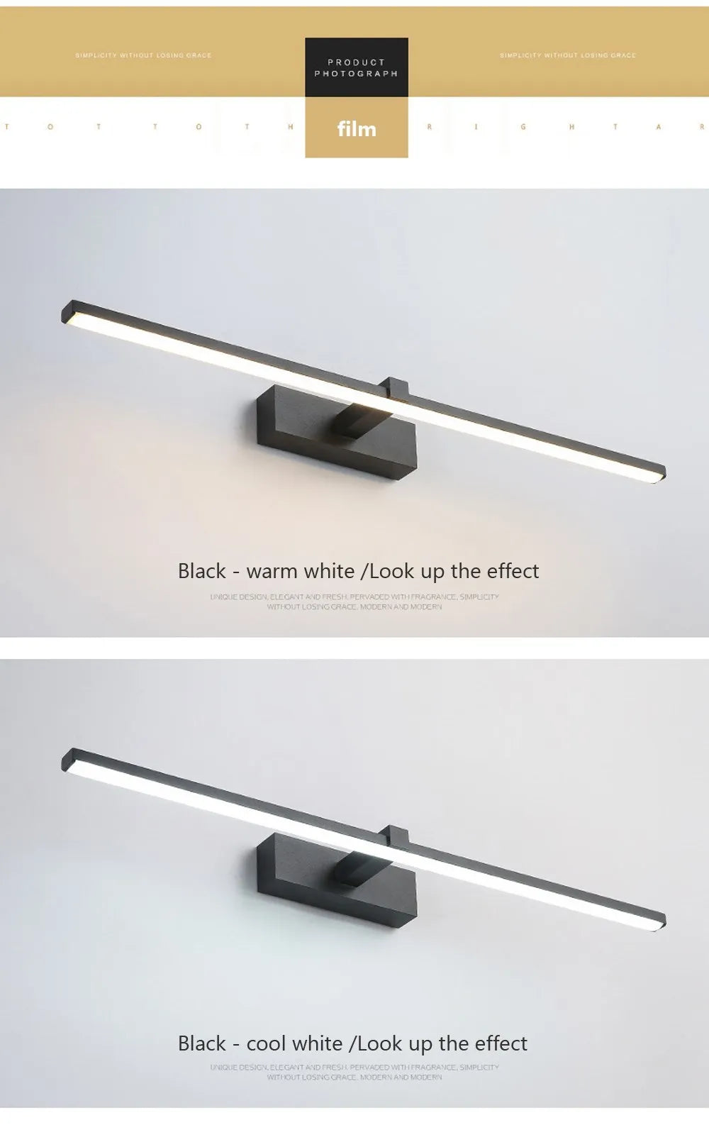 Luces Led para espejo, lámparas de pared, recarga de luz de pared para baño, lámpara plana LED, lámpara de pared interior moderna, iluminación para baño, maquillaje