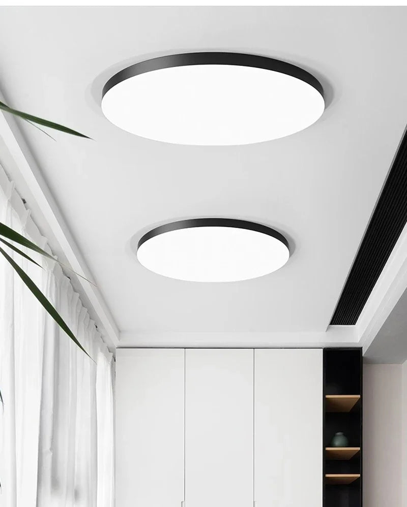 Luz de techo LED impermeable para baño, luz Circular Simple de tres pruebas, accesorio de iluminación para el hogar, sala de estar, dormitorio, pasillo, porche