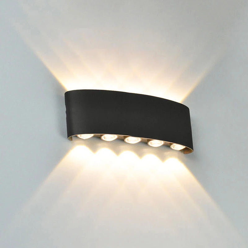Lámpara de pared LED 4/6/8/10, lámparas de pared para exteriores, iluminación arriba y abajo para decoración de habitaciones interiores, iluminación de jardín, farolas