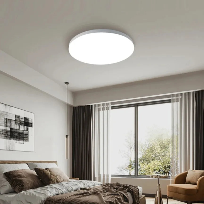 Luz de techo LED impermeable para baño, luz Circular Simple de tres pruebas, accesorio de iluminación para el hogar, sala de estar, dormitorio, pasillo, porche