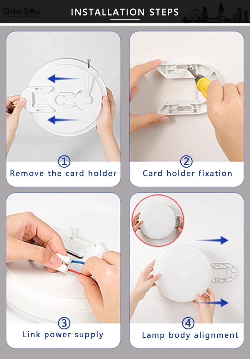 Luz de techo LED impermeable para baño, luz Circular Simple de tres pruebas, accesorio de iluminación para el hogar, sala de estar, dormitorio, pasillo, porche