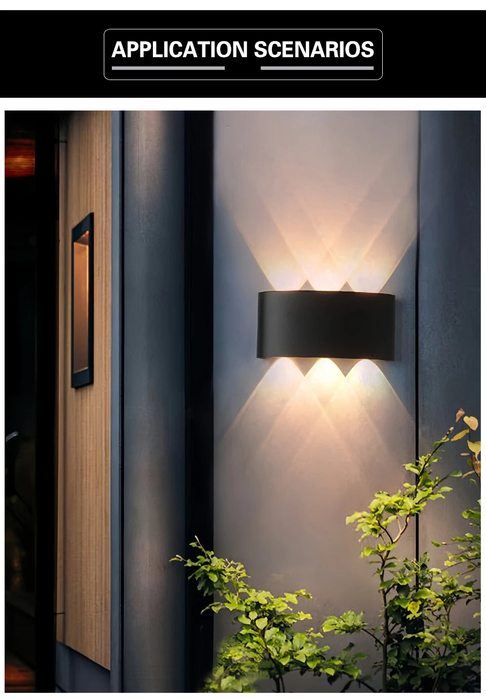Lámpara de pared LED para interior arriba y abajo, luz de pared Interior para dormitorio, sala de estar, pasillo, iluminación exterior, decoración del hogar